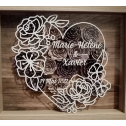 Cadre Coeur/Fleur