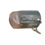 Porte-clés personnalisable en acier inoxydable