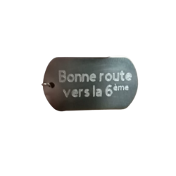 Porte-clés personnalisable en acier inoxydable